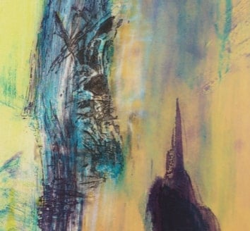 Zao Wou Ki Postcard, 'Untitled' 1974, swatch